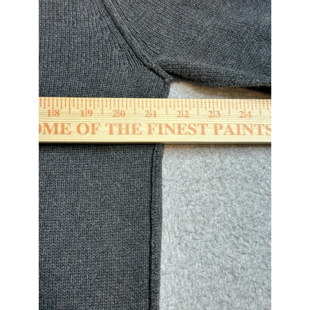 Aeropostale Sweater Mens L Quarter Zip Gray Cotton Mock Neck Raglan Sleeve